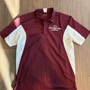 Maroon and White Polo Shirt